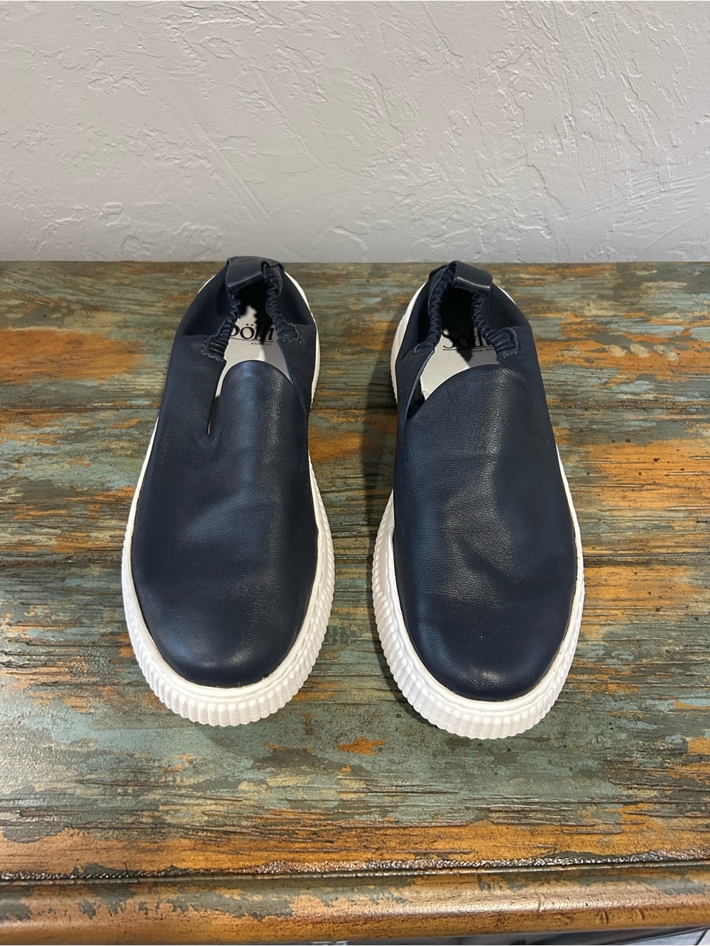 Sofft Slip-On Sneakers in Navy Blue with White Sole 8.5